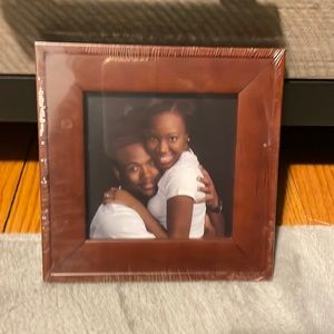 5x5” espresso wooden frame, full size approximately 7x7”
